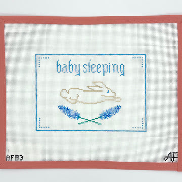 Anne Fisher Needlepoint - Baby Sleeping Bunny Blue