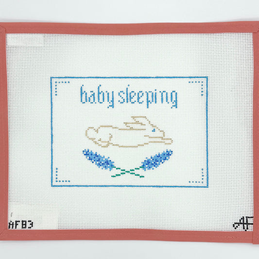 Anne Fisher Needlepoint - Baby Sleeping Bunny Blue