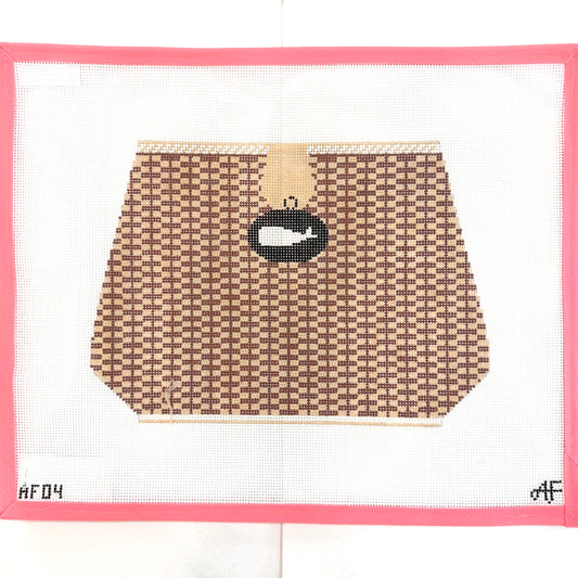Anne Fisher - Large Nantucket Clutch with Whale