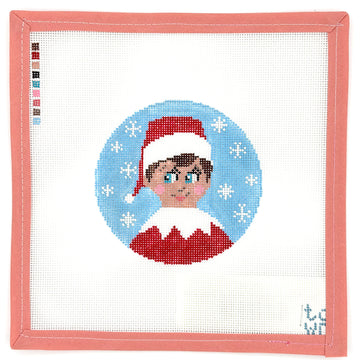 Town Stitch Needlepoint - Santa’s Lookout Elf