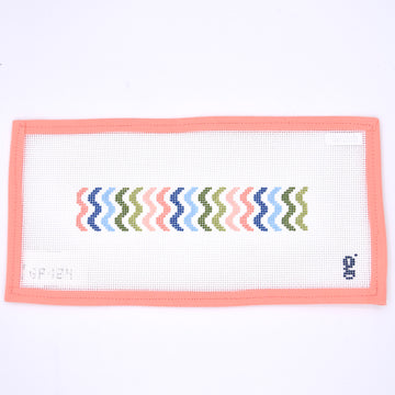 Goodpoint Needlepoint - Rainbow Squiggle Key Fob