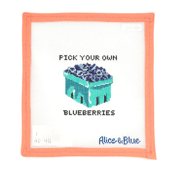Alice & Blue Needlepoint Designs - Pick Your Own Blueberries