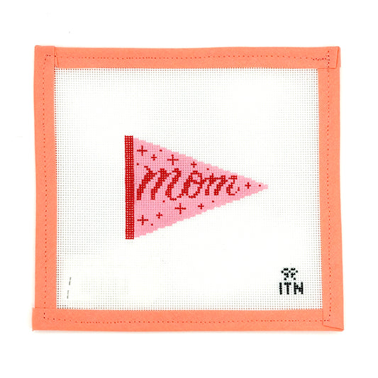 Ivy Thread Needlepoint - Mom Pennant