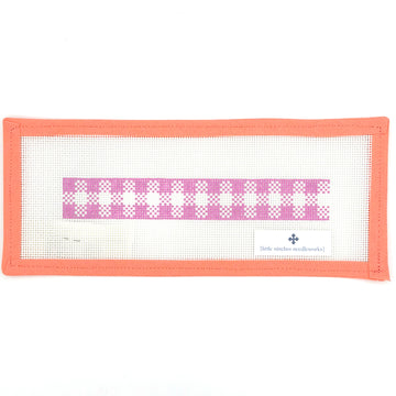 Little Stitches Needleworks - Woven Gingham Fob Pink