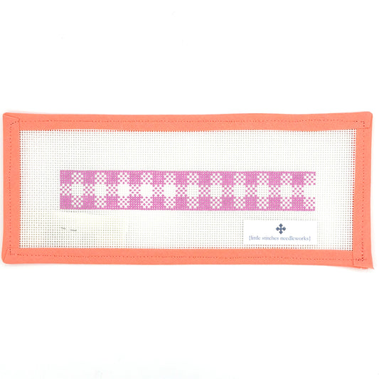 Little Stitches Needleworks - Woven Gingham Fob Pink