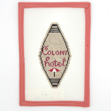 Bateswood Needlepoint - Colony Hotel Keyfob