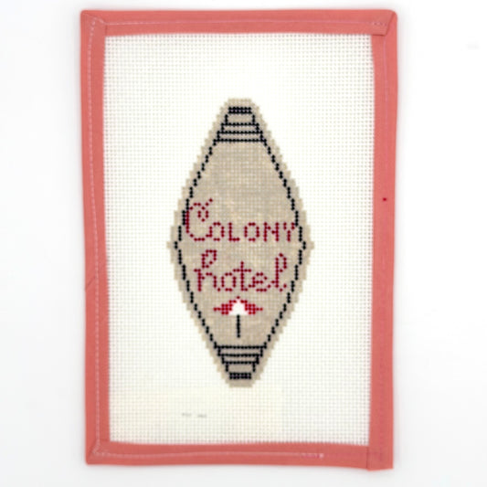 Bateswood Needlepoint - Colony Hotel Keyfob