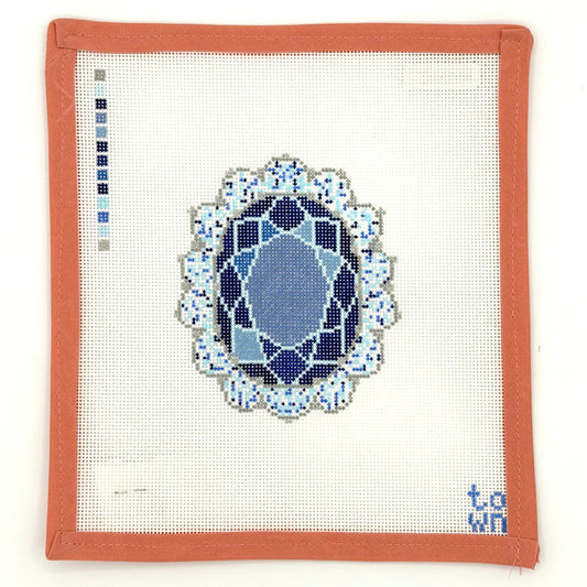 Town Stitch Needlepoint - Blue Sapphire Royal Heirloom