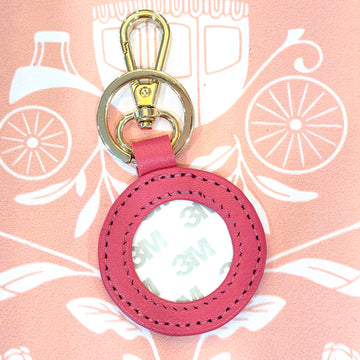 Self Finishing 1.25" Key Fob - Hot Pink