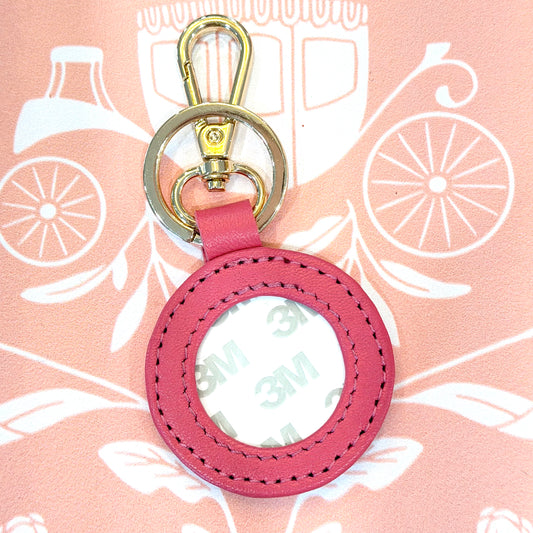 Self Finishing 1.25" Key Fob - Hot Pink