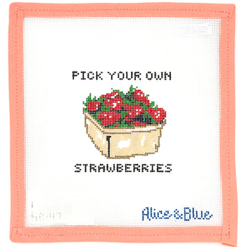 Alice & Blue Needlepoint Designs - Pick Your Own Strawberries