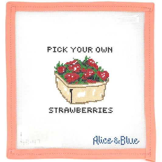 Alice & Blue Needlepoint Designs - Pick Your Own Strawberries