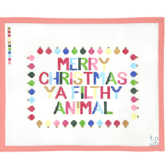 Town Stitch Needlepoint - Merry Christmas Ya Filthy Animal
