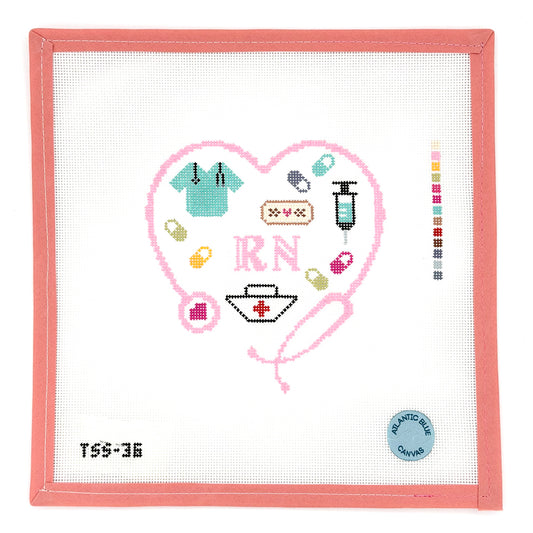 Atlantic Blue Canvas - Nursing RN Heart