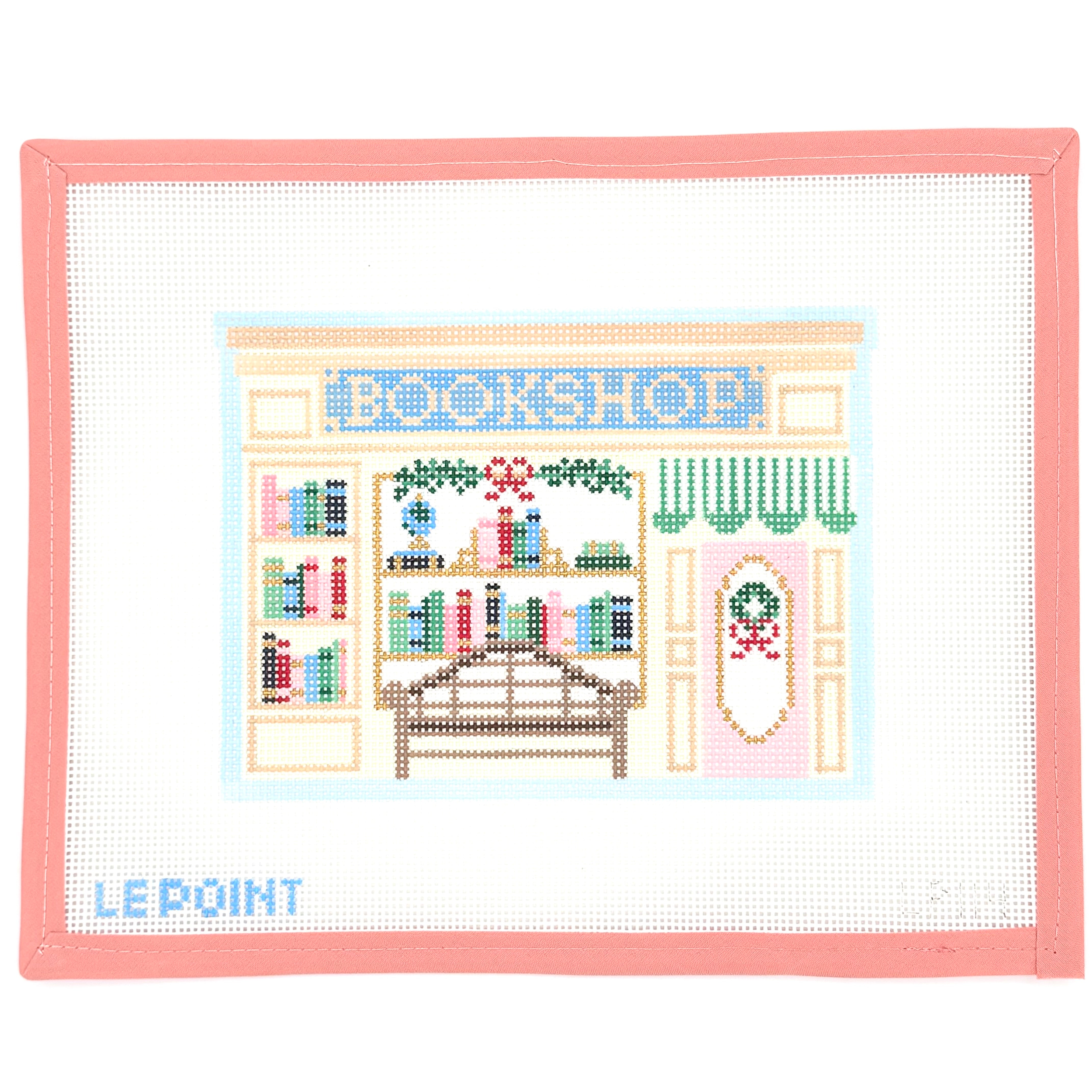 Le Point Studio - Christmas Village Bookshop – Carriage House Needlepoint