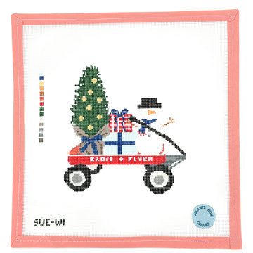 Atlantic Blue Canvas - Christmas Wagon