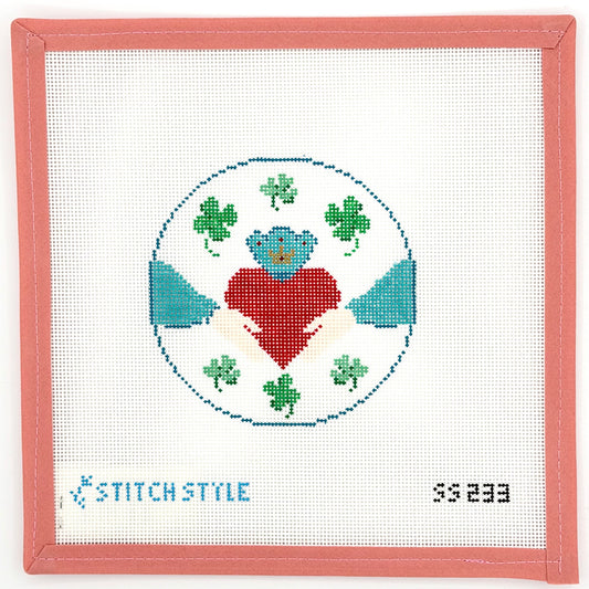 Stitch Style Needlepoint - Claddagh and Clover