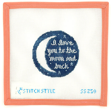 Stitch Style Needlepoint - I Love You to the Moon