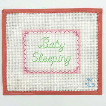 SLS Needlepoint - Baby Sleeping Pink Bows