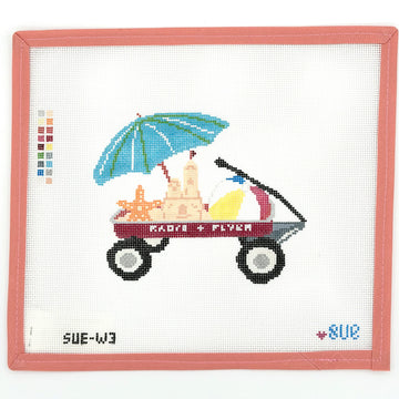 Atlantic Blue Canvas - Summer Beach Wagon