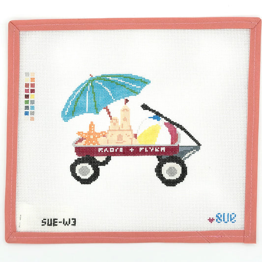 Atlantic Blue Canvas - Summer Beach Wagon