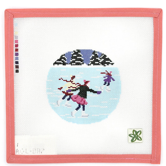 Dogwood Needlepoint - Ice Skaters