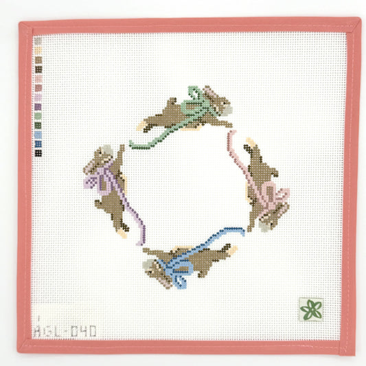 Dogwood Needlepoint - Jumping Bunnies