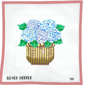 Silver Needle - Nantucket Basket with Hydrangea