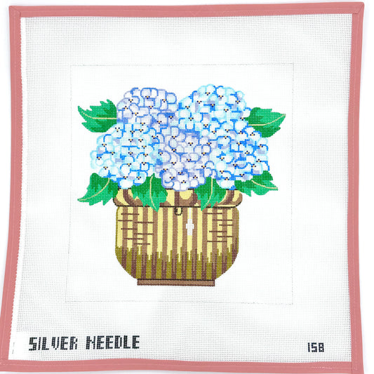 Silver Needle - Nantucket Basket with Hydrangea