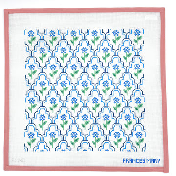 Frances Mary Needlepoint - Scallop Hydrangea Pillow