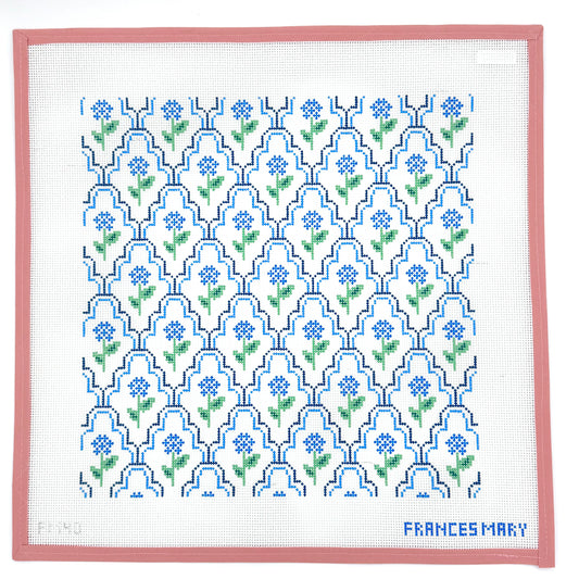 Francis Mary Needlepoint - Scallop Hydrangea Pillow