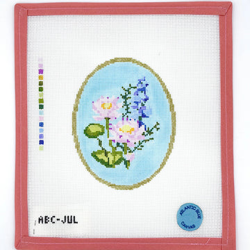 Atlantic Blue Canvas - Birth Flowers: July