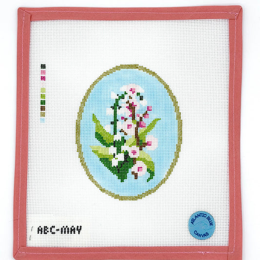 Atlantic Blue Canvas - Birth Flowers: May