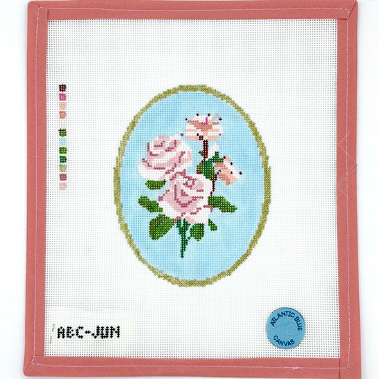Atlantic Blue Canvas - Birth Flowers: June