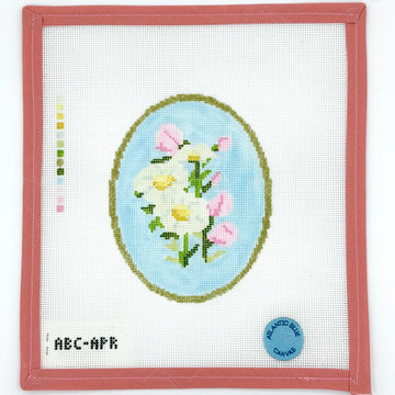 Atlantic Blue Canvas - Birth Flowers: April