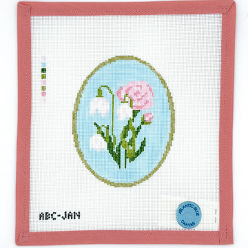 Atlantic Blue Canvas - Birth Flowers: January