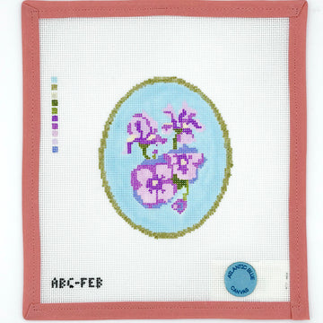 Atlantic Blue Canvas - Birth Flowers: February