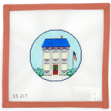 Stitch Style Needlepoint - Patriotic House