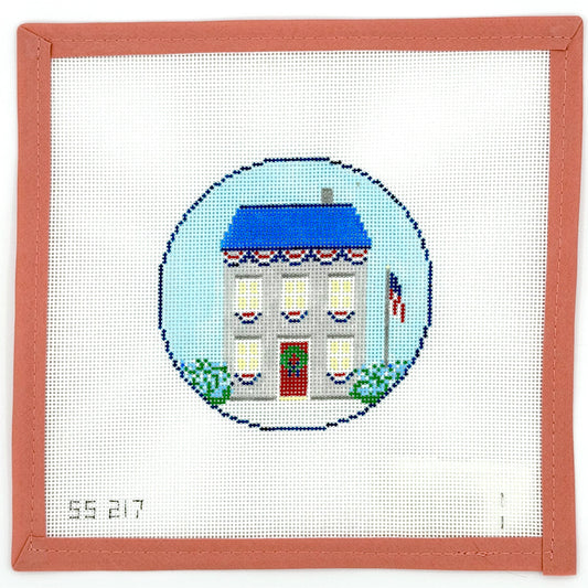 Stitch Style Needlepoint - Patriotic House