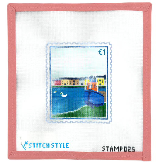 Stitch Style Needlepoint - Galway Travel Stamp