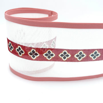 Plum Stitchery - Floral Geometric Belt - 20B