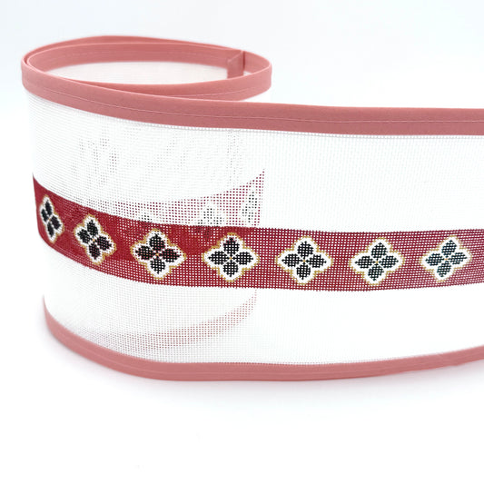 Plum Stitchery - Floral Geometric Belt - 20B