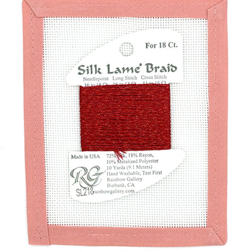 Silk Lame Braid SL218 Corvette Red
