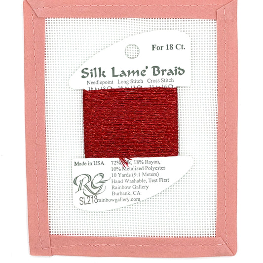 Silk Lame Braid SL218 Corvette Red
