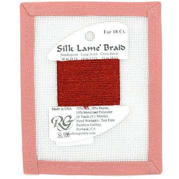 Silk Lame Braid SL186 Fiery Red