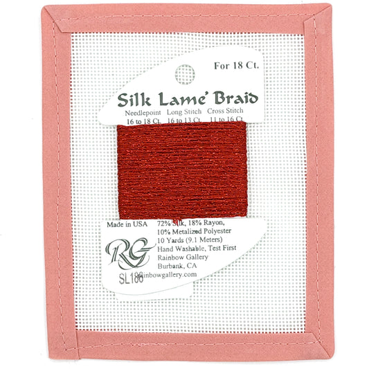 Silk Lame Braid SL186 Fiery Red