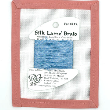 Silk Lame Braid SL19 Antique Blue