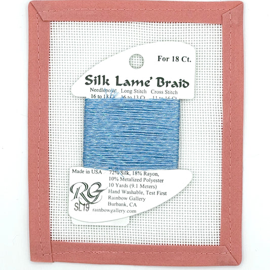 Silk Lame Braid SL19 Antique Blue