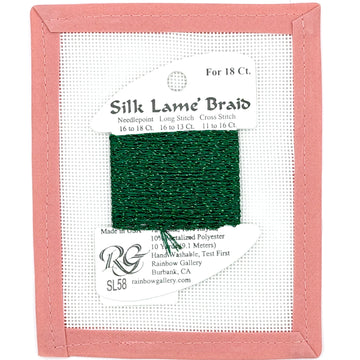 Silk Lame Braid SL58 Dark Christmas Green