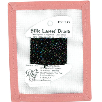 Silk Lame Braid SL65 Black Sparkle